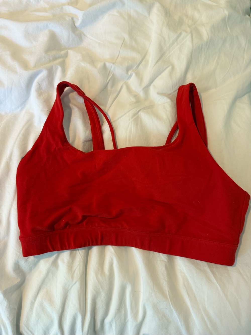 Red Athleta sports bra